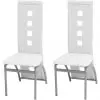 vidaXL Dining Chairs 2 pcs White Faux Leather vidaXL Dining Chairs 2 pcs White Faux Leather