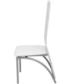 vidaXL Dining Chairs 2 pcs White Faux Leather
