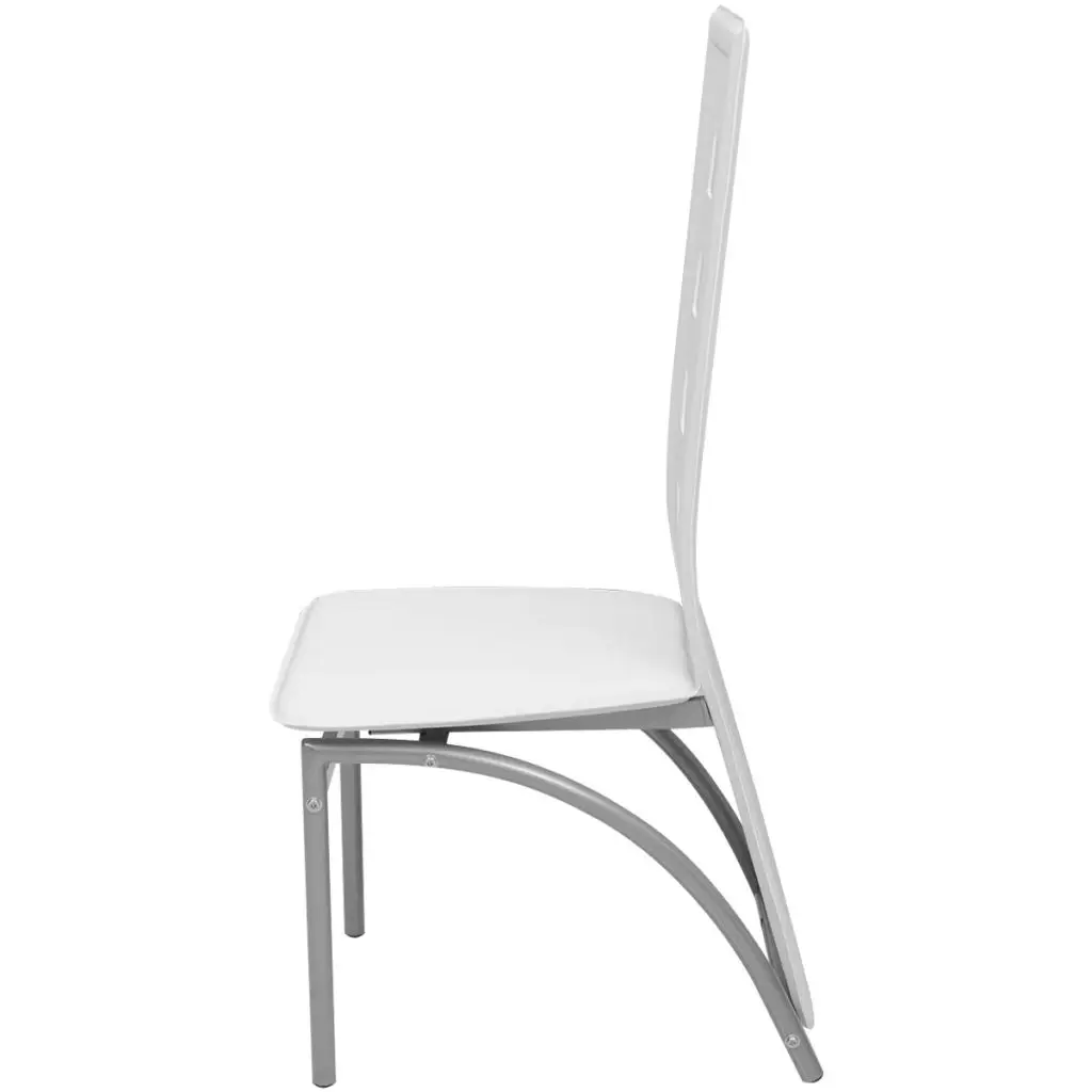 vidaXL Dining Chairs 2 pcs White Faux Leather