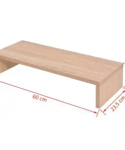 vidaXL Monitor Stand Chipboard 60×23.5×12 cm Beige