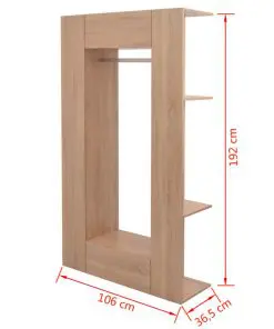 vidaXL Wardrobe Chipboard 106×36.5×192 cm Beige