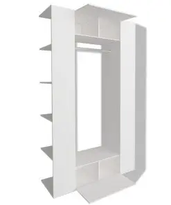 vidaXL Wardrobe Chipboard 106×36.5×192 cm White