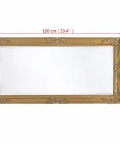 vidaXL Wall Mirror Baroque Style 100×50 cm Gold