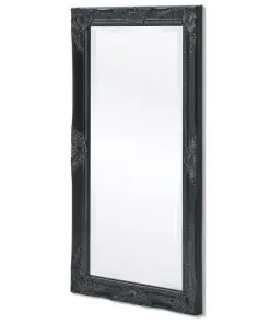 vidaXL Wall Mirror Baroque Style 100×50 cm Black
