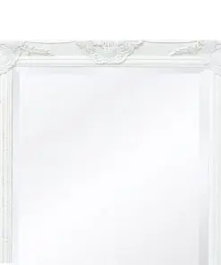 vidaXL Wall Mirror Baroque Style 120×60 cm White