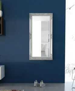 vidaXL Wall Mirror Baroque Style 120×60 cm Silver