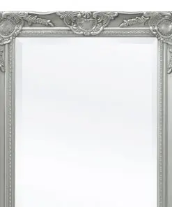 vidaXL Wall Mirror Baroque Style 120×60 cm Silver