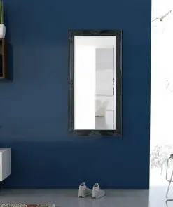 vidaXL Wall Mirror Baroque Style 120×60 cm Black
