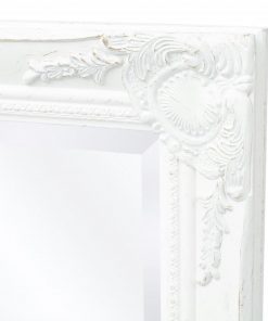 vidaXL Wall Mirror Baroque Style 140×50 cm White