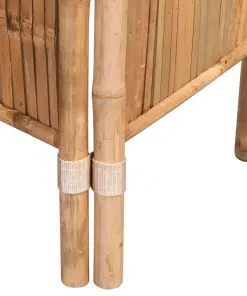 vidaXL 5-Panel Room Divider Bamboo 200×160 cm