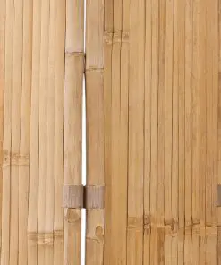 vidaXL 5-Panel Room Divider Bamboo 200×160 cm