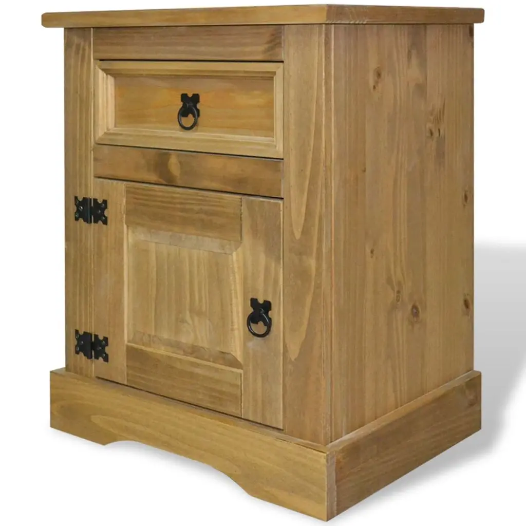 vidaXL Bedside Cabinet Mexican Pine Corona Range 53x39x67 cm