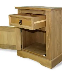 vidaXL Bedside Cabinet Mexican Pine Corona Range 53x39x67 cm