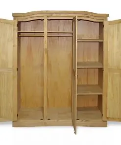 vidaXL Wardrobe Mexican Pine Corona Range 3 Doors