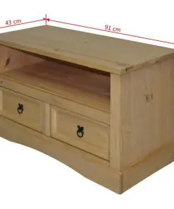 vidaXL TV Cabinet Mexican Pine Corona Range 91x43x56 cm