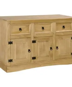 vidaXL Sideboard Solid Mexican Pinewood Corona Range 132x43x78 cm