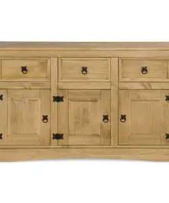 vidaXL Sideboard Solid Mexican Pinewood Corona Range 132x43x78 cm