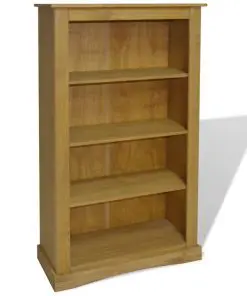 vidaXL 4-Tier Bookcase Mexican Pine Corona Range 81x29x150 cm