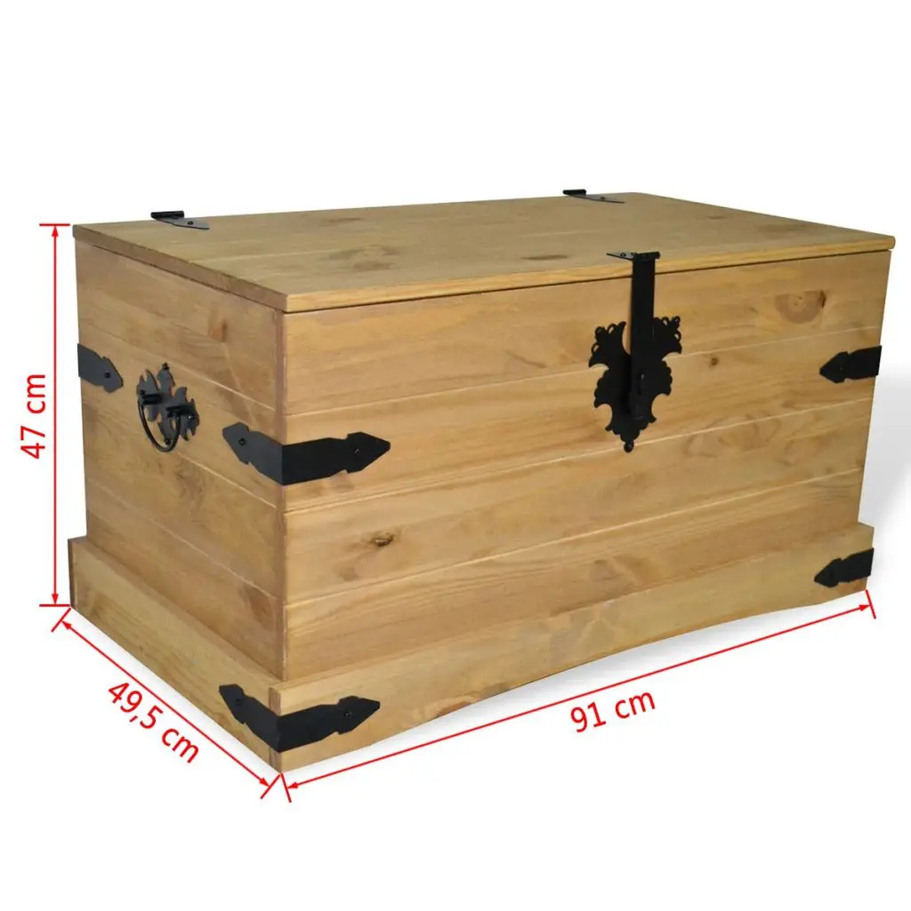 vidaXL Storage Chest Mexican Pine Corona Range 91×49.5×47 cm