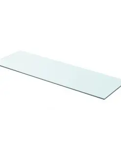 vidaXL Shelf Panel Glass Clear 80×25 cm