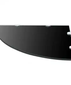 vidaXL Corner Shelf with Chrome Supports Glass Black 45×45 cm