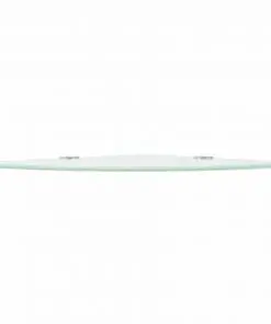 vidaXL Corner Shelf with Chrome Supports Glass White 35×35 cm