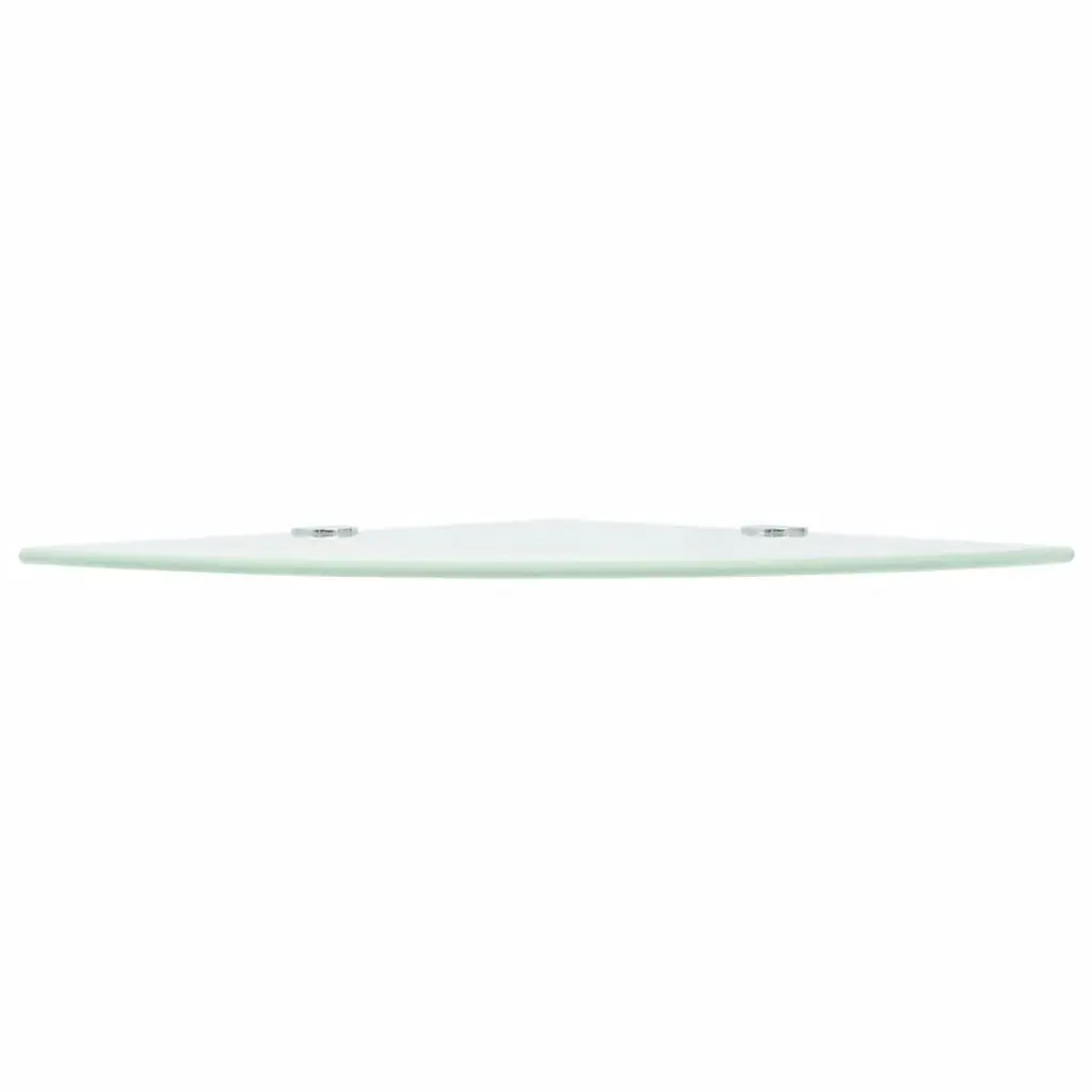 vidaXL Corner Shelf with Chrome Supports Glass White 35×35 cm