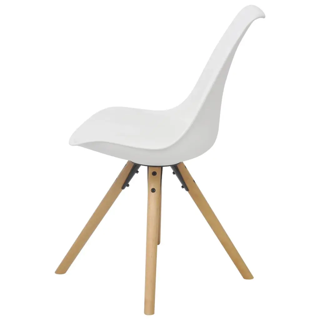 vidaXL Dining Chairs 4 pcs White Faux Leather