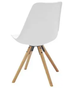 vidaXL Dining Chairs 4 pcs White Faux Leather