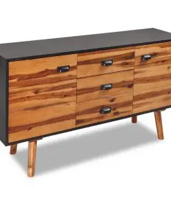 vidaXL Sideboard Solid Acacia Wood 115x35x70 cm
