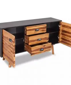 vidaXL Sideboard Solid Acacia Wood 115x35x70 cm