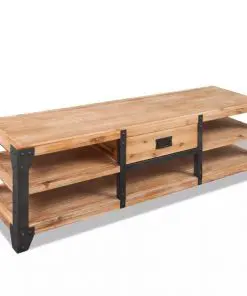 vidaXL TV Stand Solid Acacia Wood 140x40x45 cm