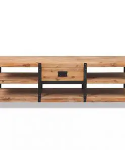 vidaXL TV Stand Solid Acacia Wood 140x40x45 cm