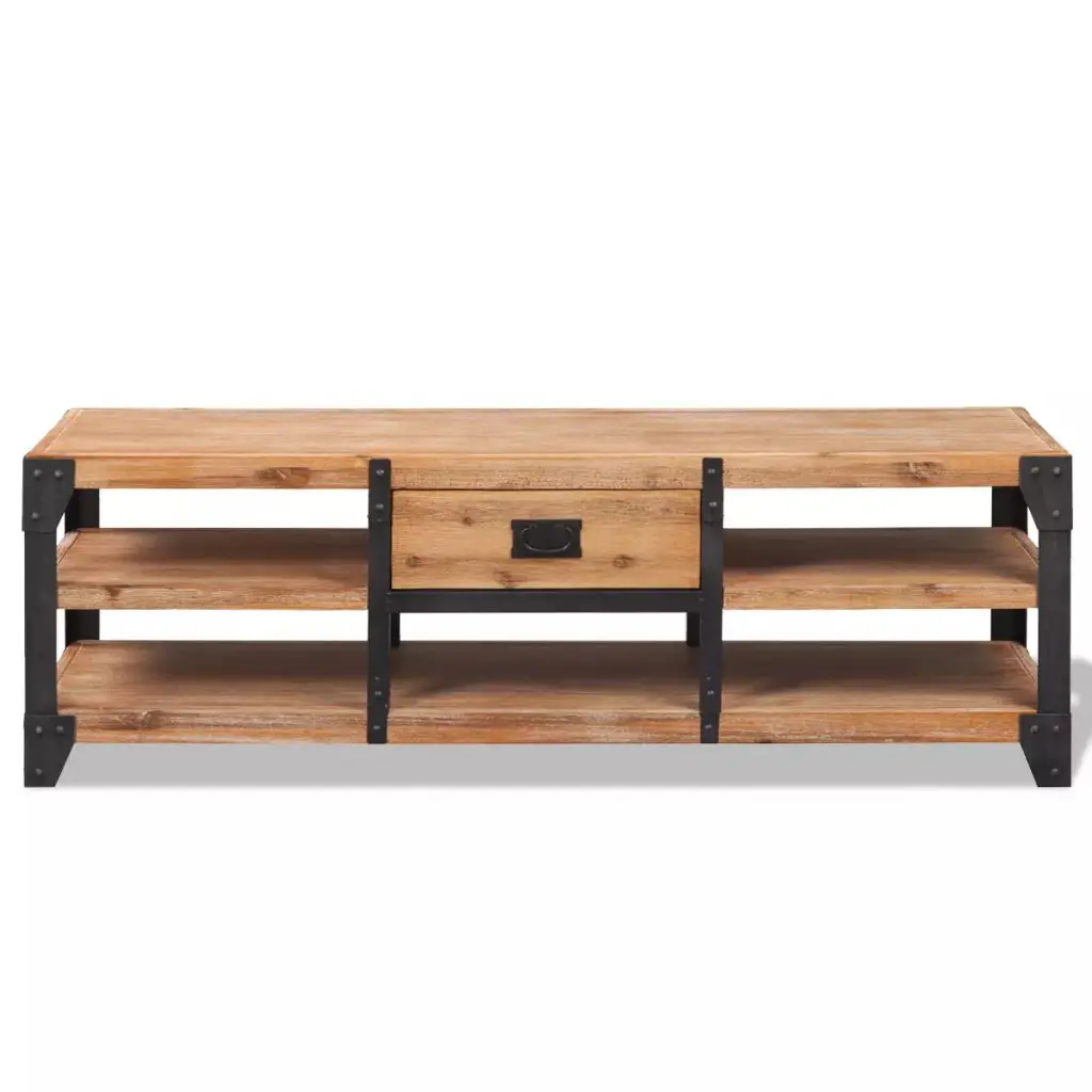 vidaXL TV Stand Solid Acacia Wood 140x40x45 cm