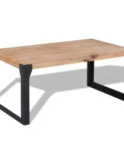 vidaXL Coffee Table Solid Acacia Wood 100x60x45 cm