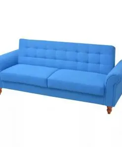 vidaXL Sofa Bed Fabric Blue