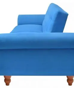 vidaXL Sofa Bed Fabric Blue