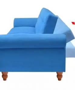 vidaXL Sofa Bed Fabric Blue