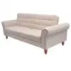 vidaXL Sofa Bed Fabric Cream