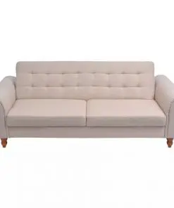 vidaXL Sofa Bed Fabric Cream