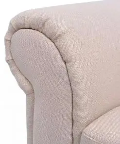 vidaXL Sofa Bed Fabric Cream