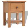 vidaXL Nightstand 36x30x47 cm Solid Oak Wood
