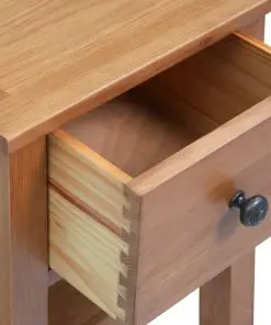 vidaXL Nightstand 36x30x47 cm Solid Oak Wood