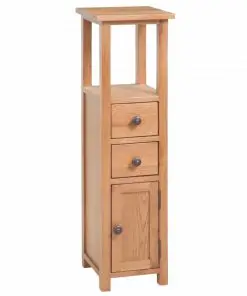 vidaXL Corner Cabinet 26x26x94 cm Solid Oak Wood