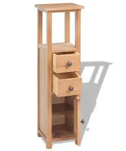 vidaXL Corner Cabinet 26x26x94 cm Solid Oak Wood