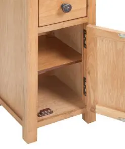 vidaXL Corner Cabinet 26x26x94 cm Solid Oak Wood