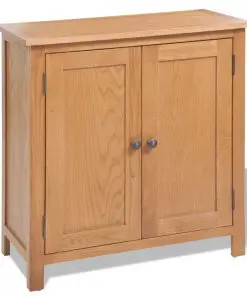 vidaXL Sideboard 70x35x75 cm Solid Oak Wood