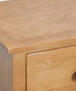 vidaXL Tallboy Chest of Drawers 45x32x115 cm Solid Oak Wood