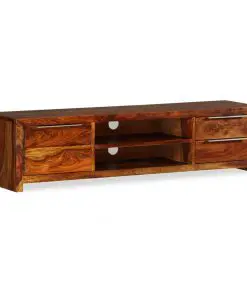 vidaXL TV Cabinet Solid Sheesham Wood 120x30x30 cm