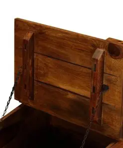 vidaXL Storage Chest Solid Sheesham Wood 90x50x35 cm